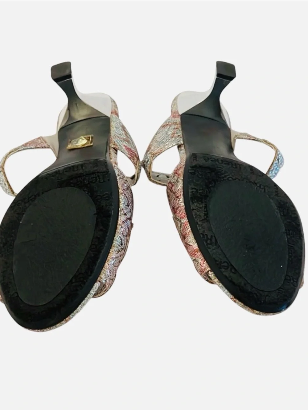 J.Renee Elegant Francie Silver and Pink Shimmering Heels 8W - Picture 8 of 9
